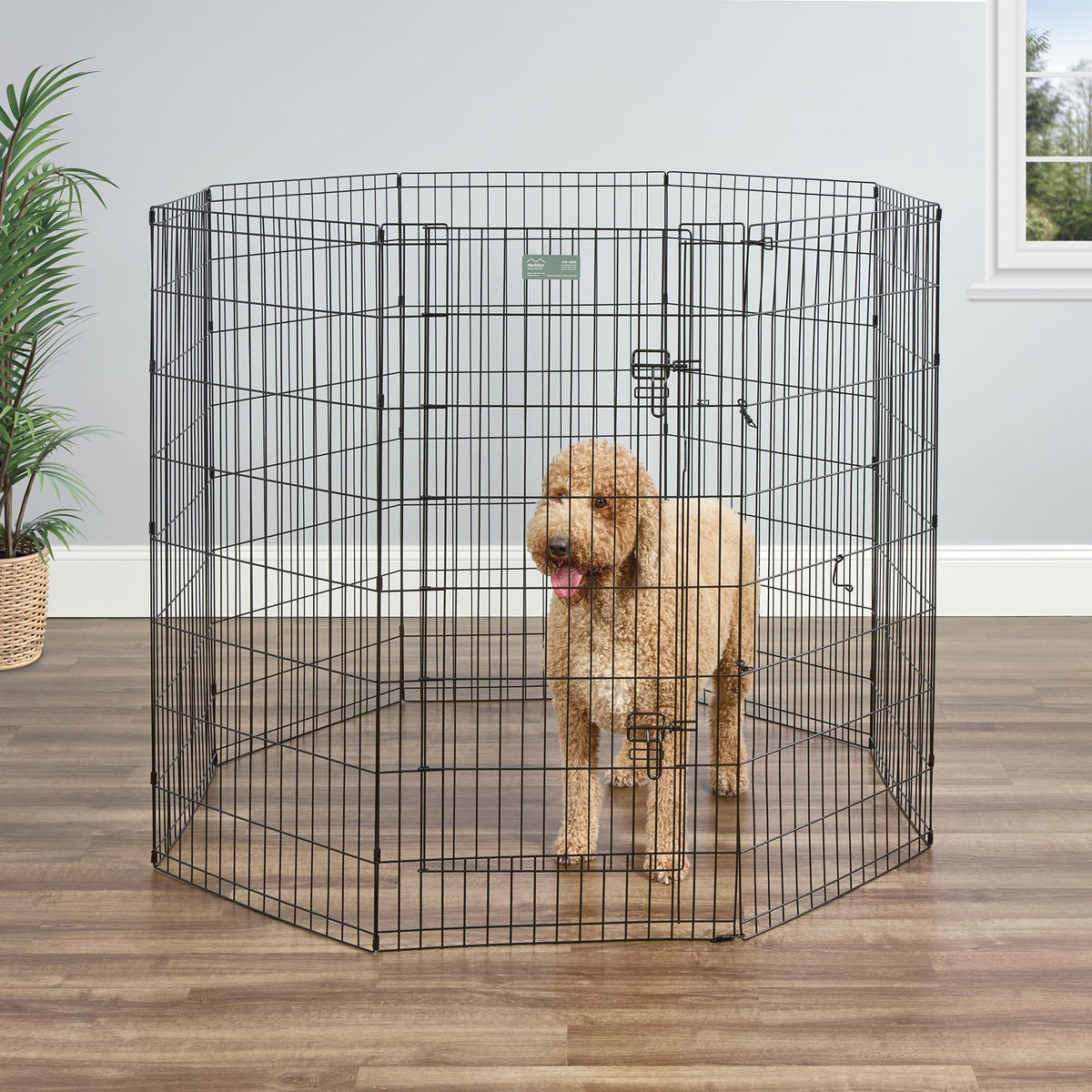 MidWest 48 Inch Exercise Pen (Black w/ Door / 48" H)