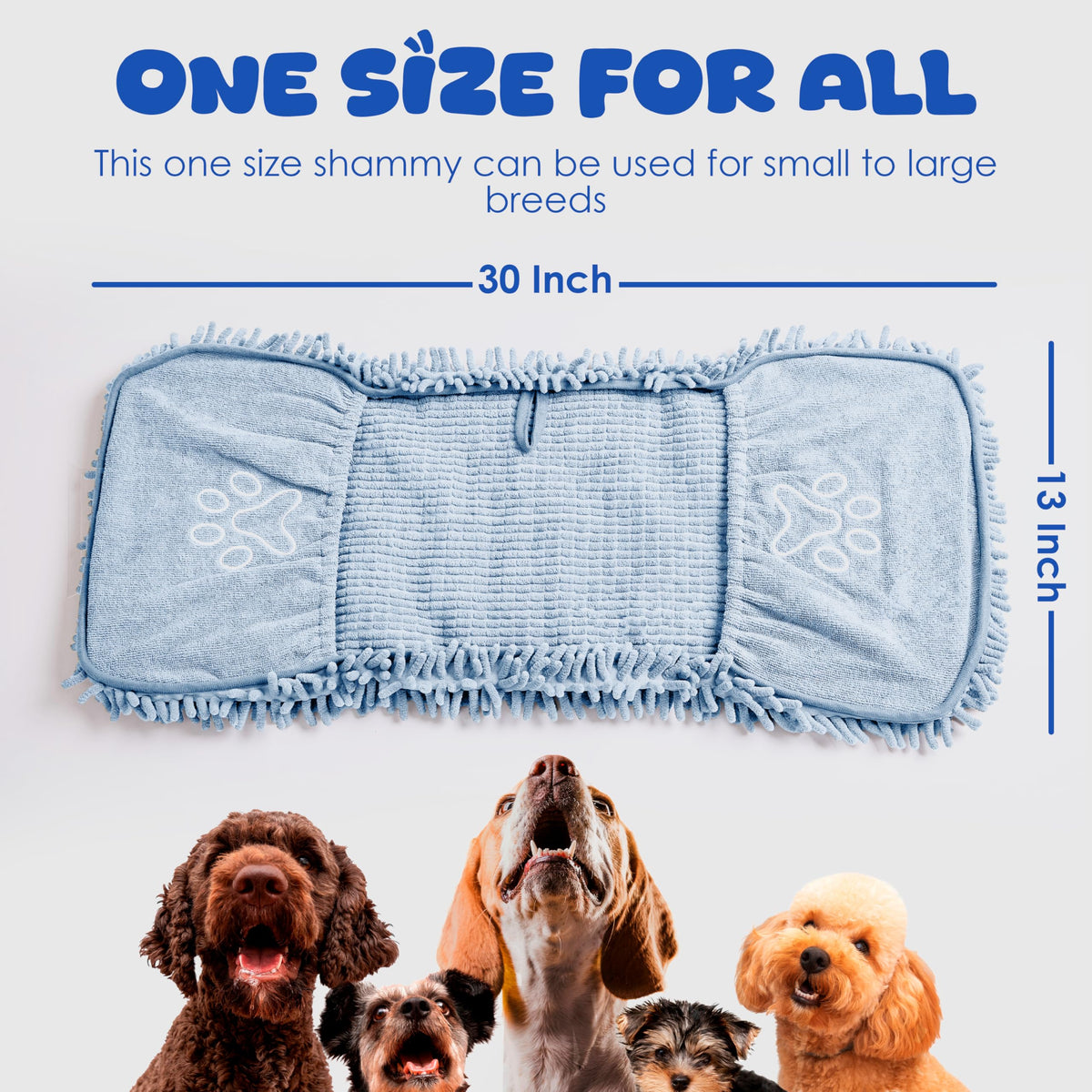 Dog Towel for Drying Dogs (BLUE)