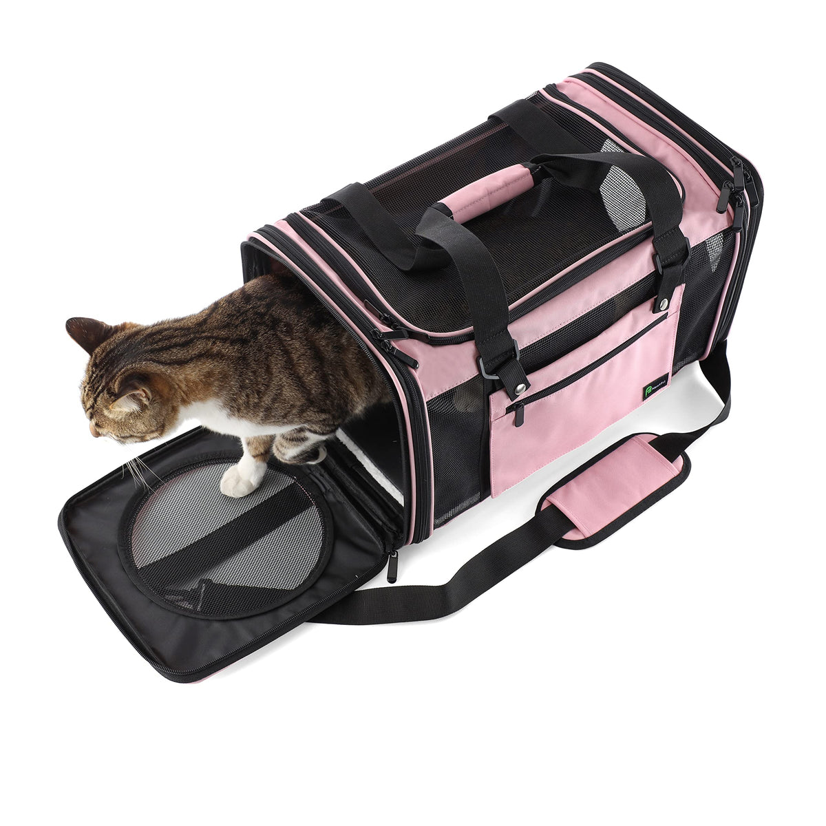 Soft Sided Pet Carrier for Cats Small Dogs of 15 Lbs Medium Pink (19.3"L x 11.3"W x 11.3"H / New-Pink)