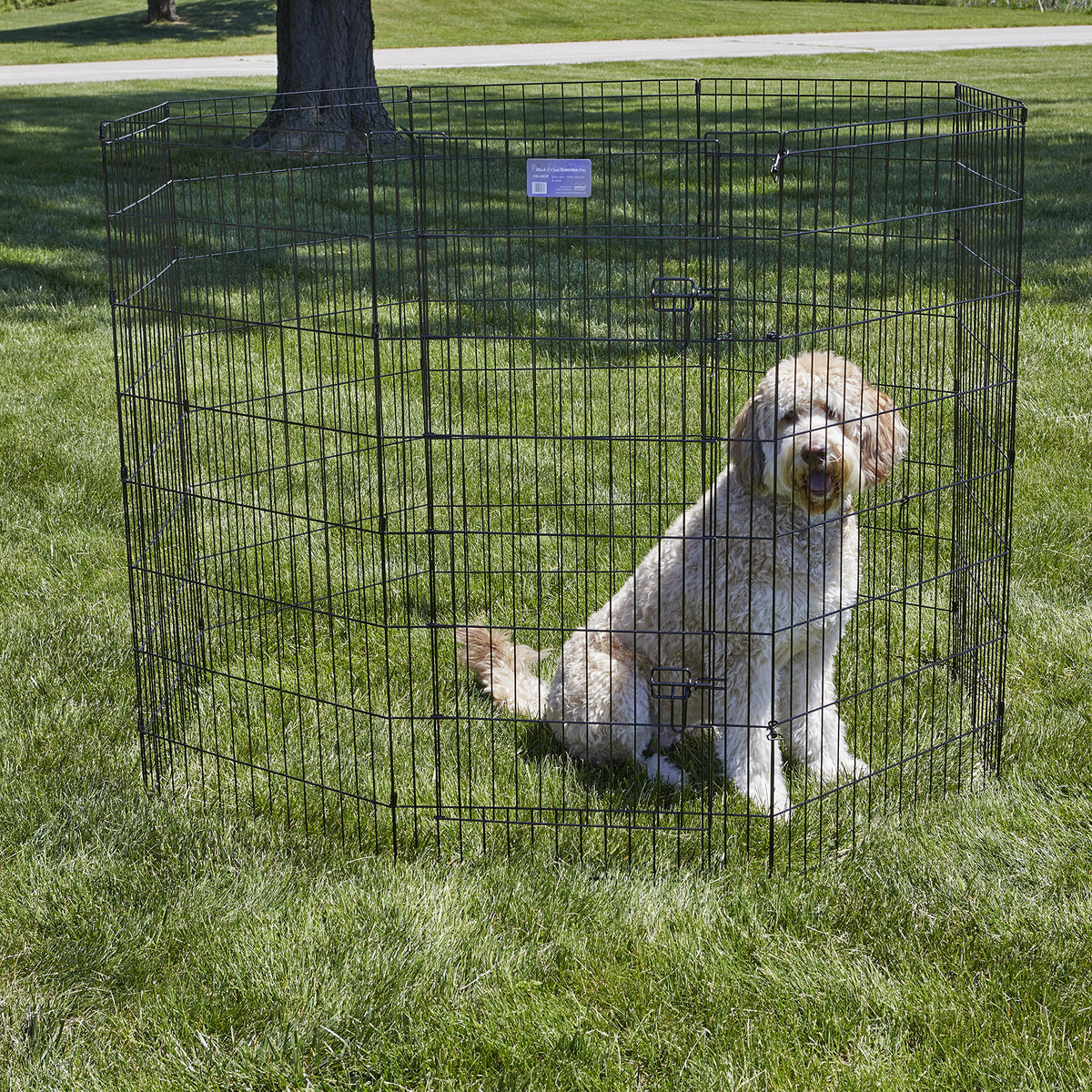 MidWest 48 Inch Exercise Pen (Black w/ Door / 48" H)