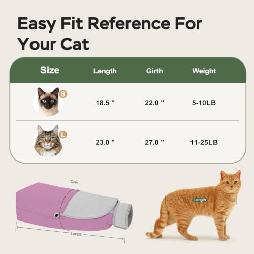 Cat Wrap for Cutting Nails (S(5-10lbs) / Pinkish Purple)