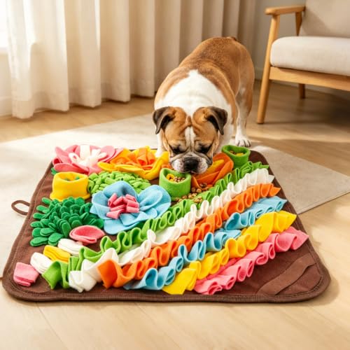 15.4" Snuffle Mat for Cats Dogs Small (15.4"L x 15.4"W / blown)