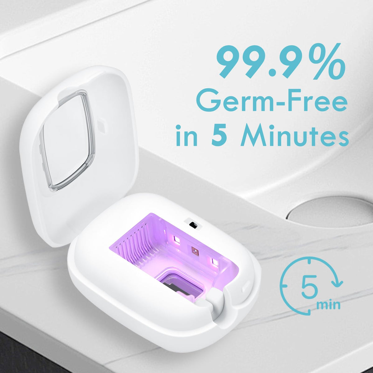 UV Toothbrush Sanitizer Cover (White)