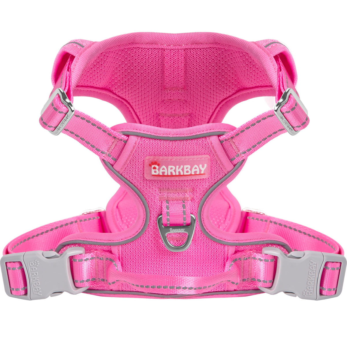 Dog Harness for Small Sized Dog No Pull Mesh 2 Clips Dog Vest (Pink-Mesh / Small)