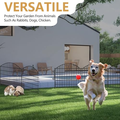 10 Panels Garden Fencing Animal Barrier with Lock (24in(H) X 20ft(L))