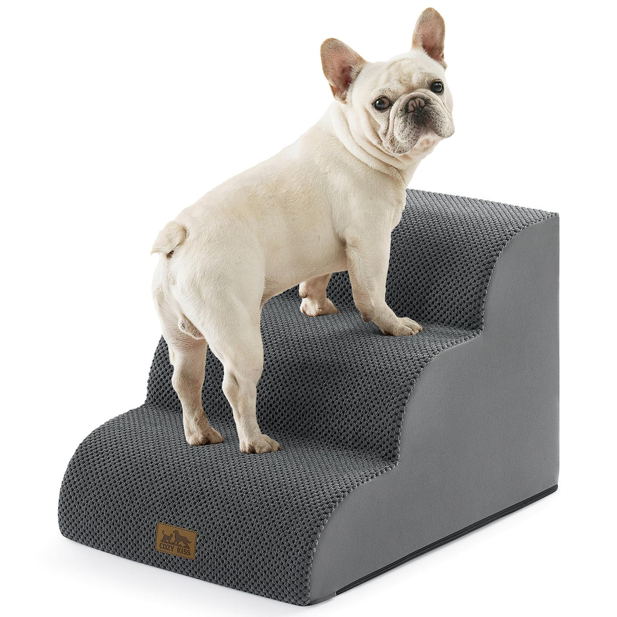 Dog Stair for Small Dog 15.7" H (Deep Grey / 15.7" x 22.4" x 15.7")