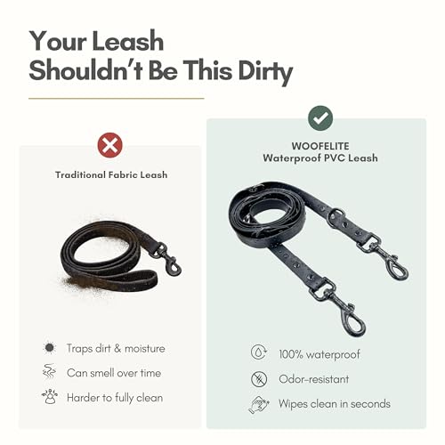 Hands Free Waterproof Dog Leash (Black / 7 FT)