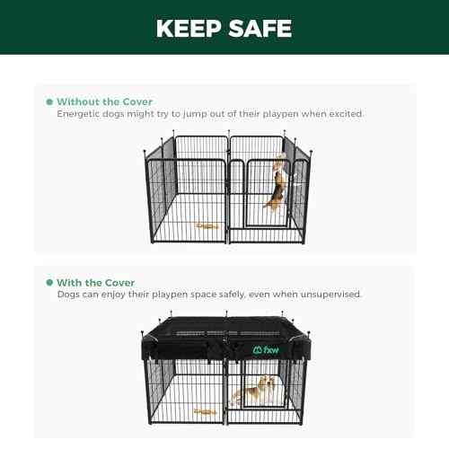 Rollick Dog Playpen with Mesh Top Cover (Black / 24"H)
