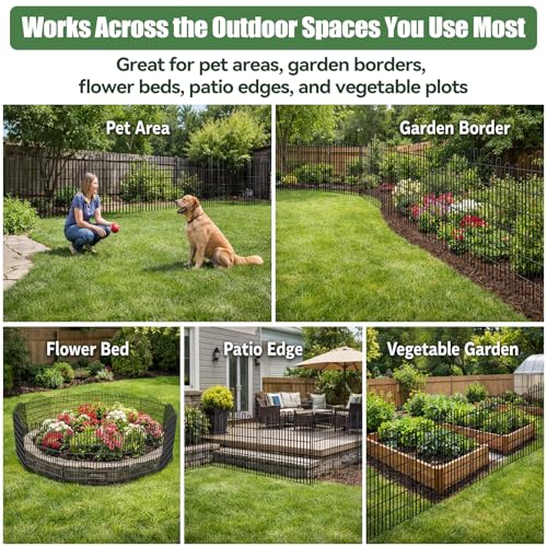 10 Panels No Dig Decorative Garden Fence (33 in(H) X 29 in(L))