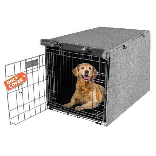 Dog Crate Cover Waterproof Kennel Cover (42.9"L x 28.3"W x 30.3"H / GREY)