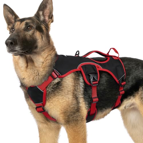 Escape Proof Dog Harness for X (Red & Black / X-Large)