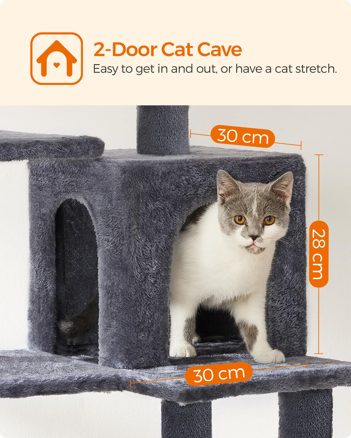 Cat Tree 54.2 (54.2 Inches / Smoky Gray)