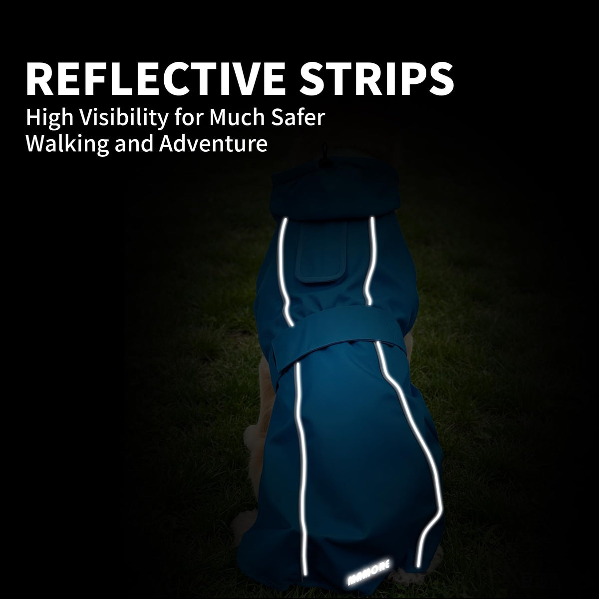 Waterproof Dog Raincoat (Blue / Large(22-37lb))