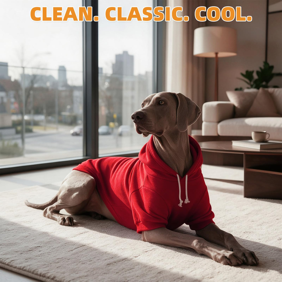 Dog Hoodie for Large Medium Small Dogs (Red / Large)