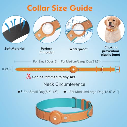 GPS Tracker for Dogs (Brown / L(12.5''-21''))