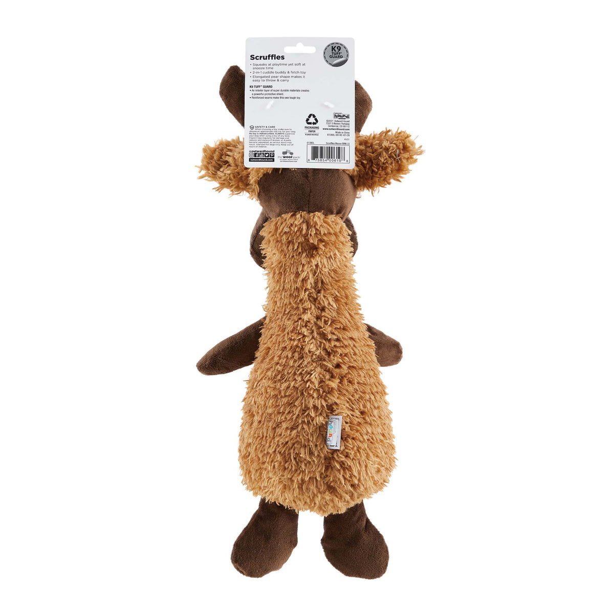 Scruffles Moose Plush Squeaky Dog Toy
