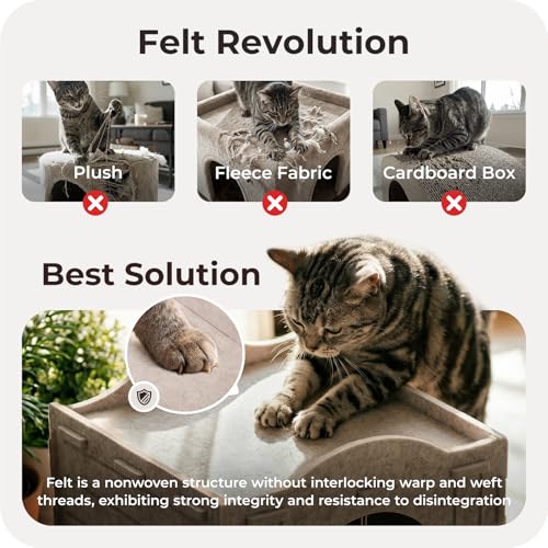Cat Bed Cave for Indoor Cats (Gray-2)