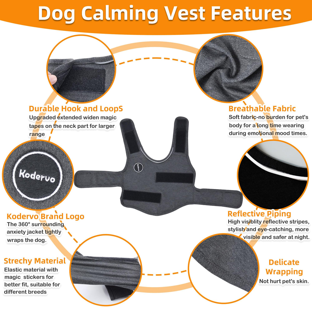 Dog Anxiety Jacket (XX-Large / Light Grey)