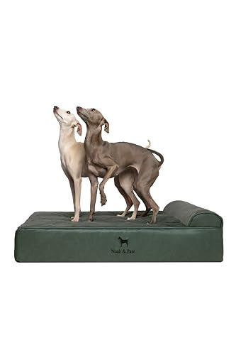 Large Dog Bed (Vegan Leather - Green / Large)