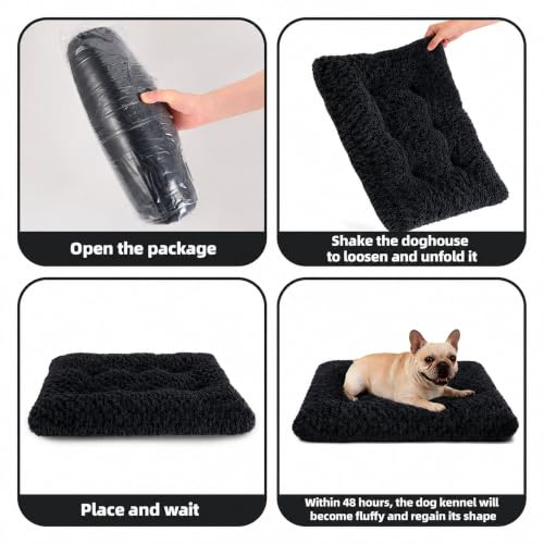 Dog Bed Medium Size (Black / 29"L x 21"W x 3"Th)