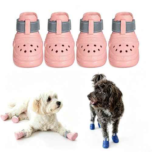 Breathable Dog Shoes Non (Pink / Medium)