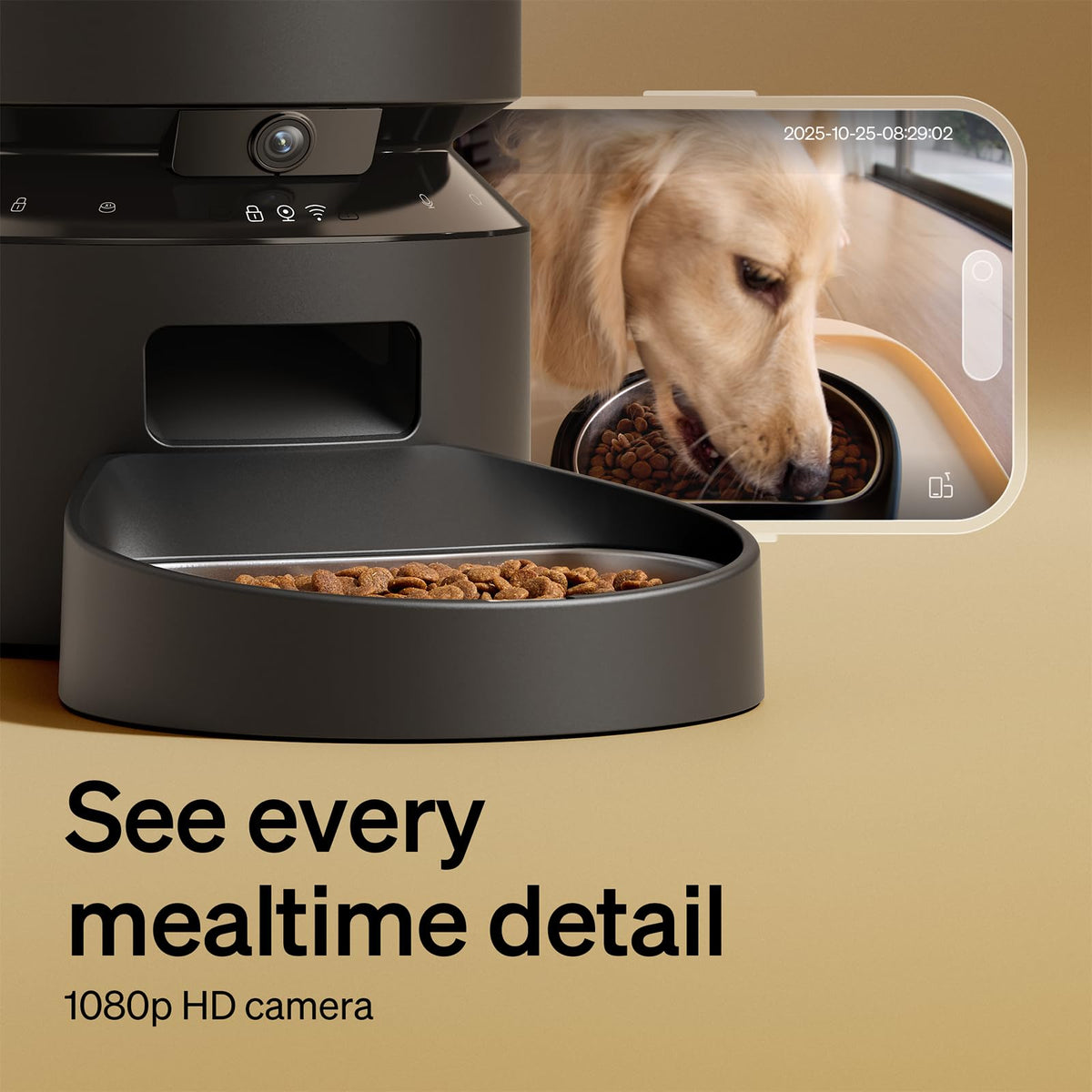 Automatic Cat Feeder with Camera (Black / 5l-camera)