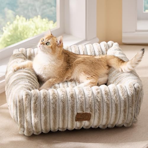 ComfyFleece® Dog Bed for Small Dogs & Cats Washable (20.0"L x 19.0"W x 6.0"Th / Amphora)