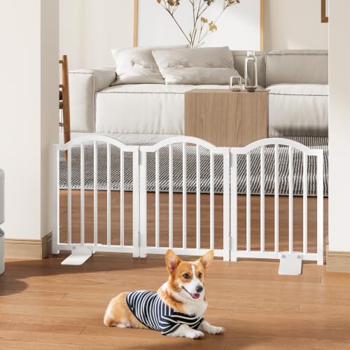 Short Dog Gate Indoor (White / 3 Panel-16''H, Up to 37''W)