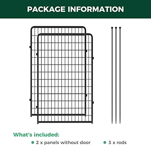 Rollick Dog Playpen with RV Step Grid for RV Camping (Black / 50"H)
