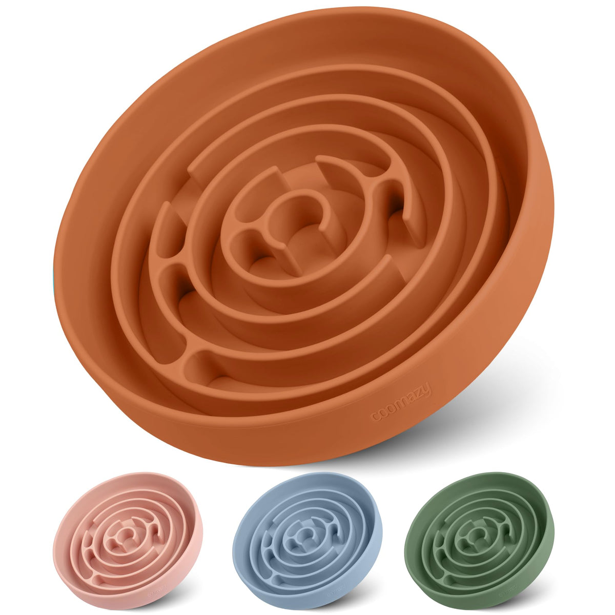 Slow Feeder Dog Bowls (Orange / L)