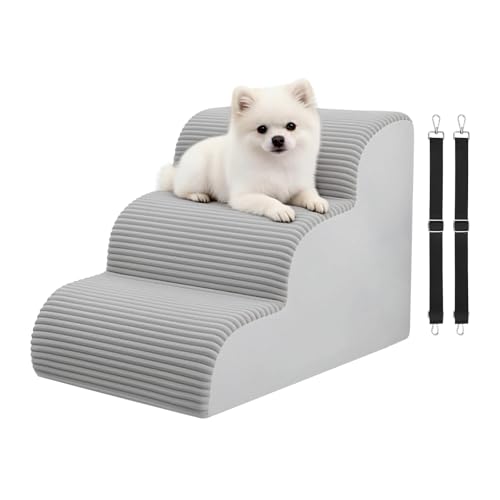 Dog Stairs for Couch and Chair (Gray / 3-Steps)
