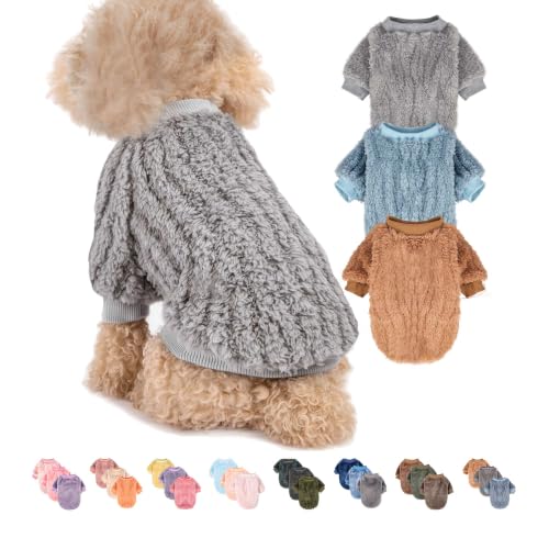Small Dog Sweater for Dog Male (Blue,Grey,Brown / Small)