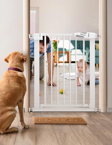Bebelio 26 28.5" Narrow Baby Gate (White / 30" Tall, 26-28.5" Wide)