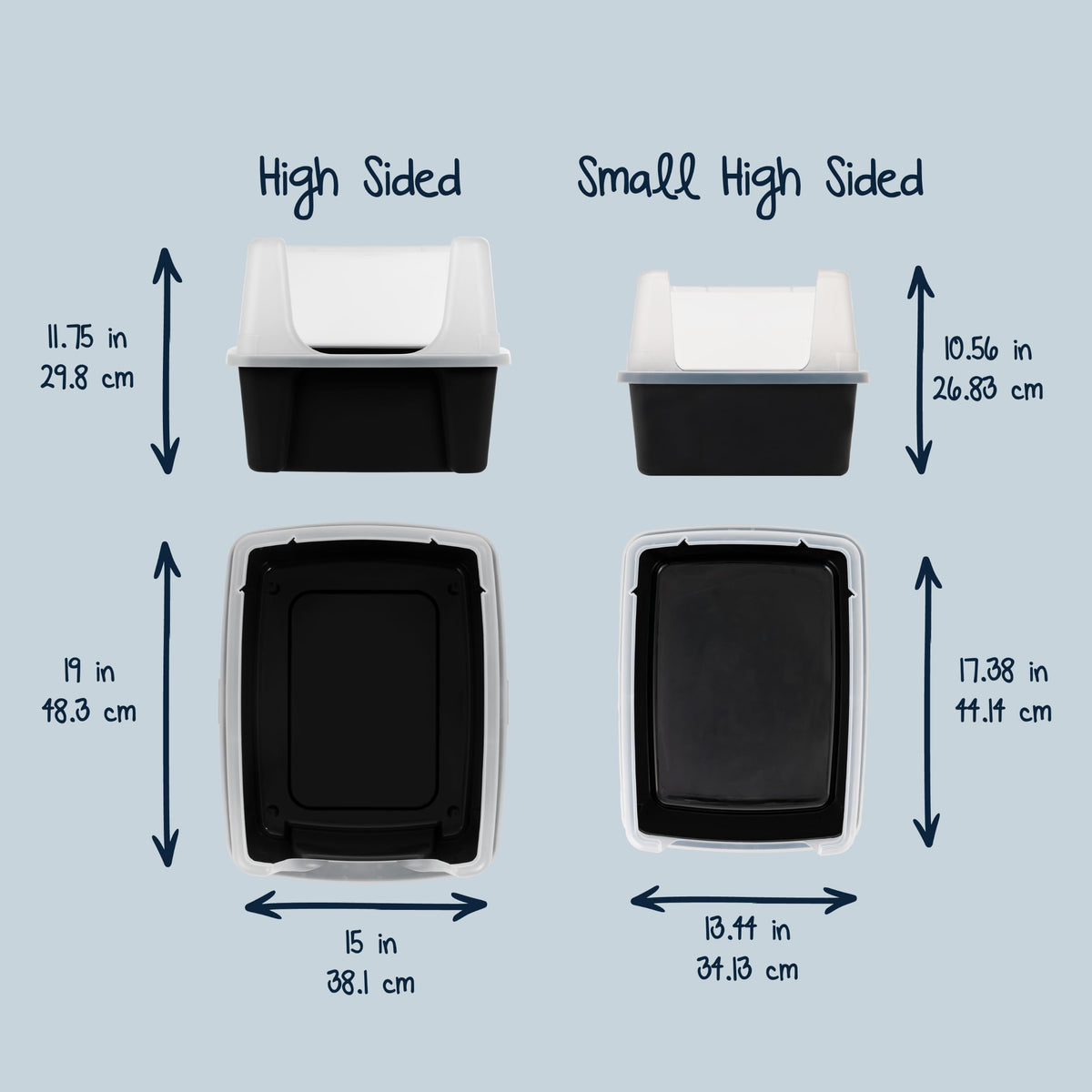 Cat Litter Box Small (Small / Black)