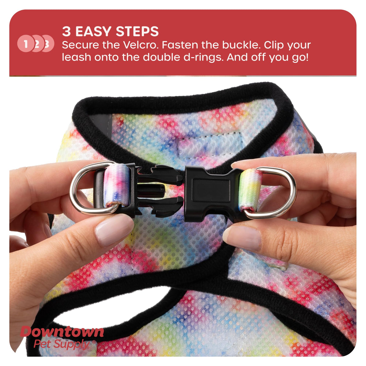 Step in Dog Harness (Small / Tie Dye Traditional)