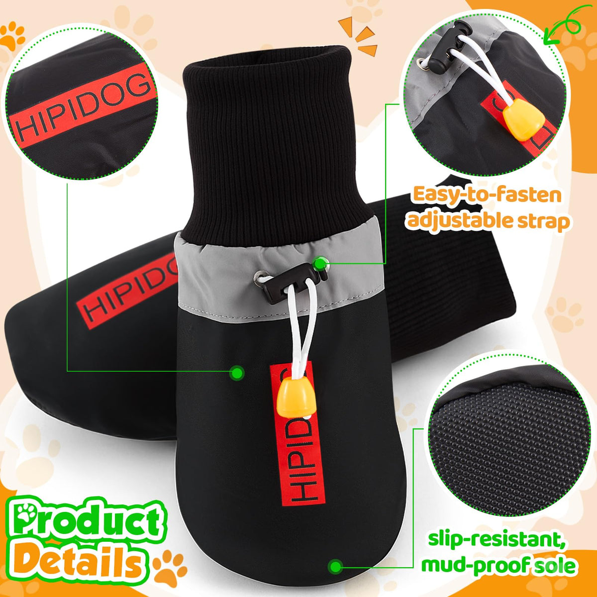 Waterproof Dog Raincoat Shoes 50 (Single Side / 50-70lbs)