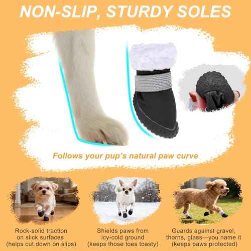 Dog Winter Boots (Black / #4)