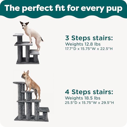 Steady Paws Multi (Gray / 3-Step / Pet Stairs)