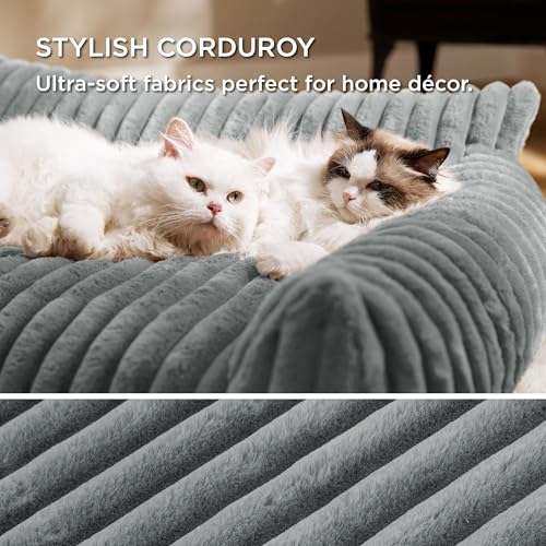 ComfyFleece® Cat Couch for Pets (24x18x10" / Warm Grey)