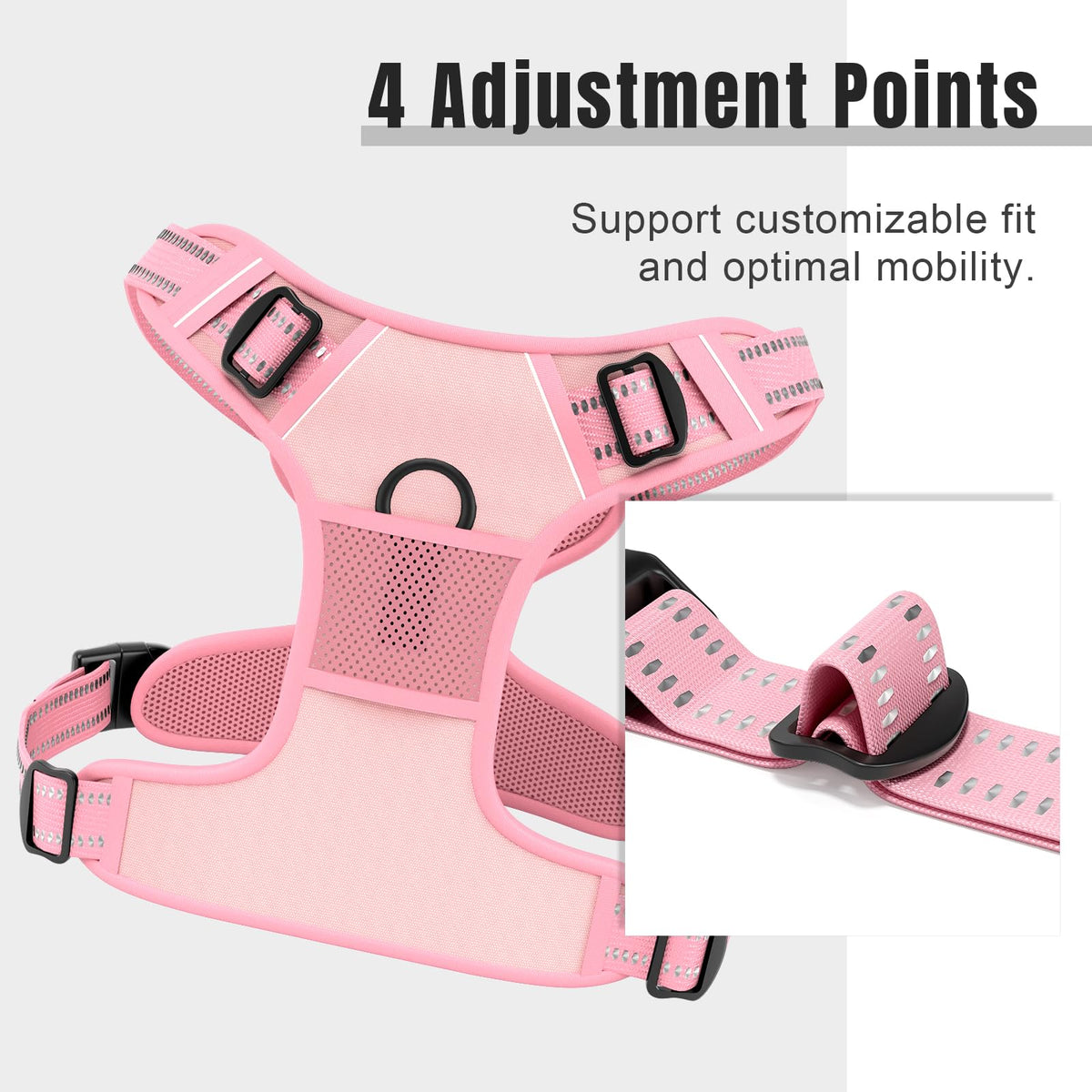 No Pull Dog Harness (Z-Pink / X-Large)