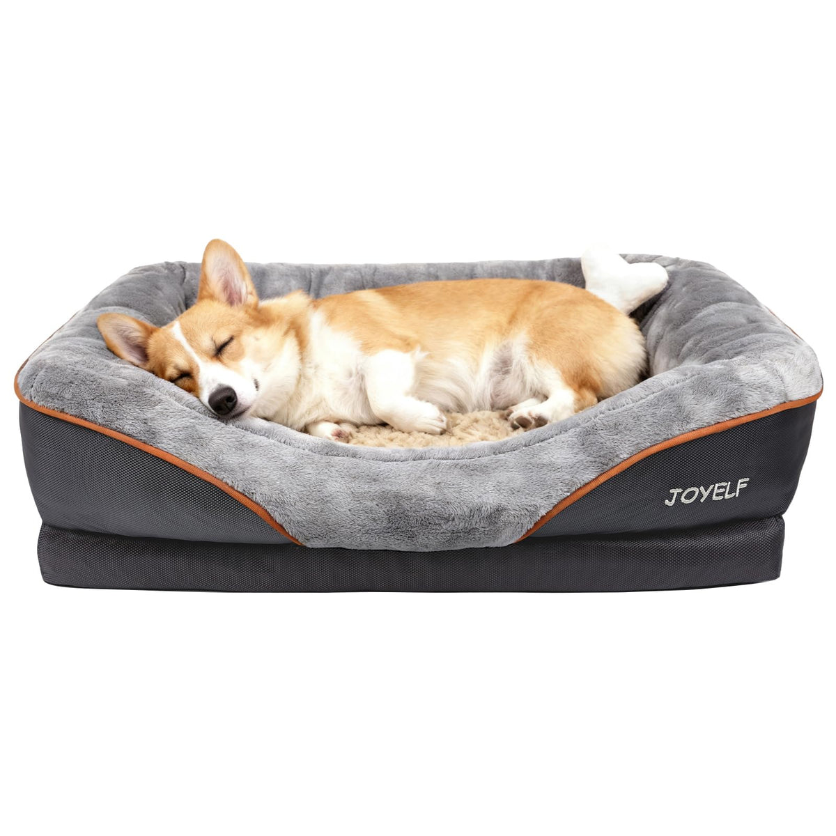 Medium Memory Foam Dog Bed Orthopedic Dog Bed & Sofa with Removable Washable Cover and Squeaker Toy as Gift (Medium-31.5"x22")