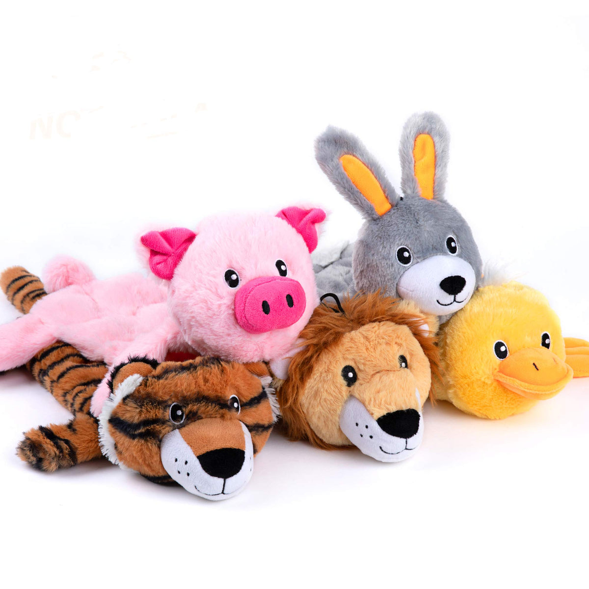 5 PCS Less Stuffing Dog Squeaky Toys for Aggressive Chewers (5 Pcs Multi-squeakers Head Stuffed Only)