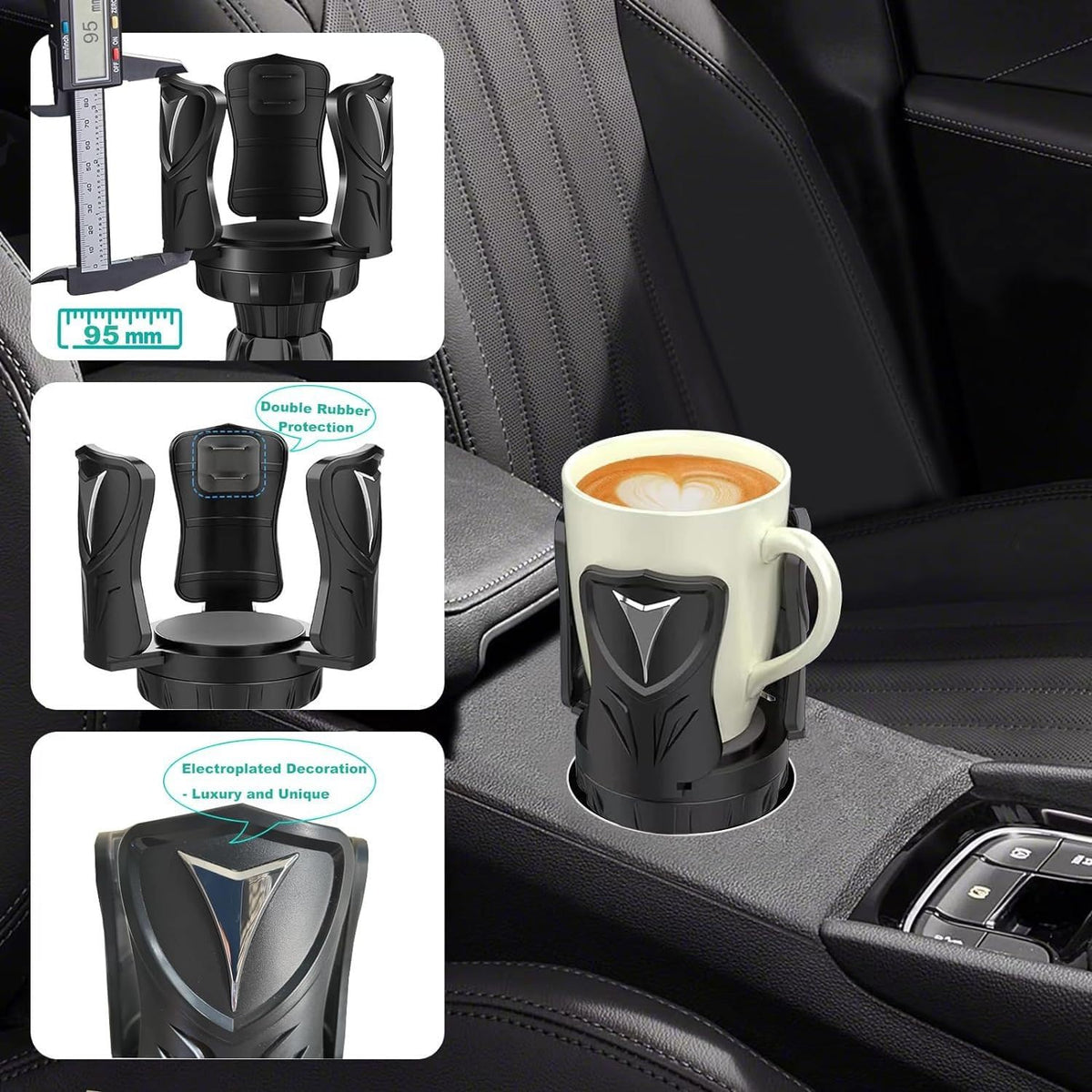 Cup Holder Expander for Car (Black)