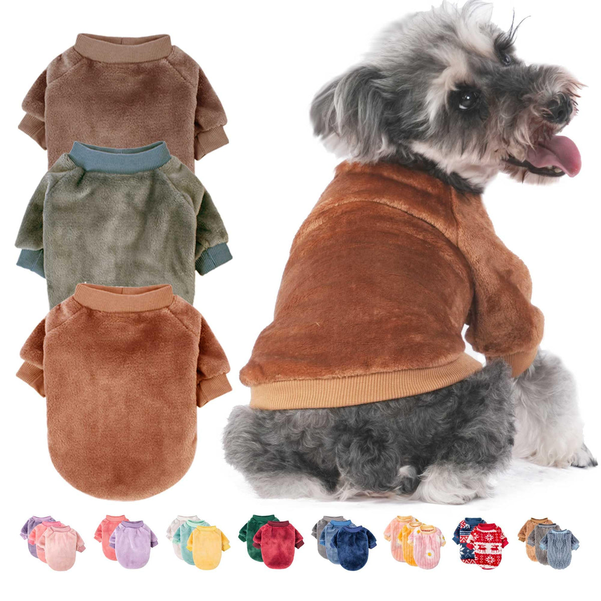 Small Dog Sweaters (Camel,Khaki,Olive / Large)