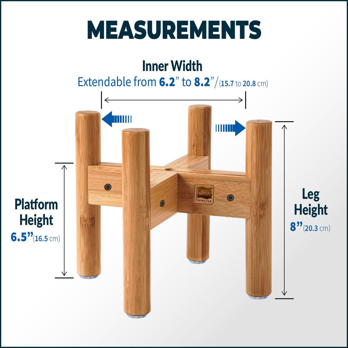 Dog Bowl Stand for Small (For Medium Dogs - 9 inch Height / Bamboo)