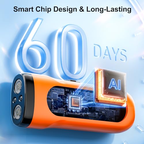 2 Pack Dog Bark Deterrent Devices Anti Barking Device for Dogs Ultrasonic Bark Stopper Portable Dog Training Tool Indoor Outdoor Up to 50ft Correct Bad Behavior of Own or Neighbor's Dog (Orange / 2 Pack)