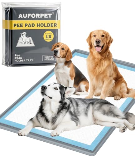 Dog Pee Pad Holder Tray (28"L x 34"W / Dark Gray)