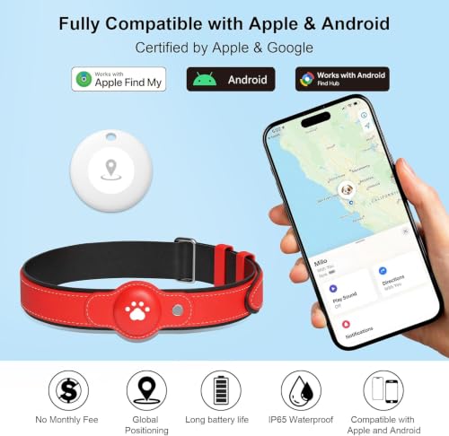 GPS Tracker for Dogs (Orange / S(8.5''-13''))