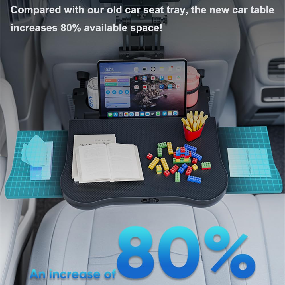 Car Back Seat Tray with Extendable Table (back seat)