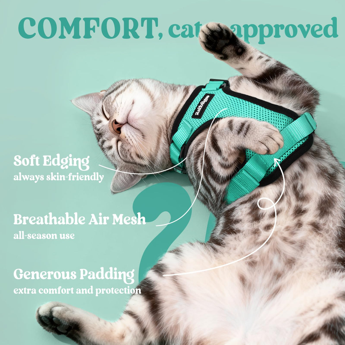 Cat Harness and Leash Set (Xs / Emerald)
